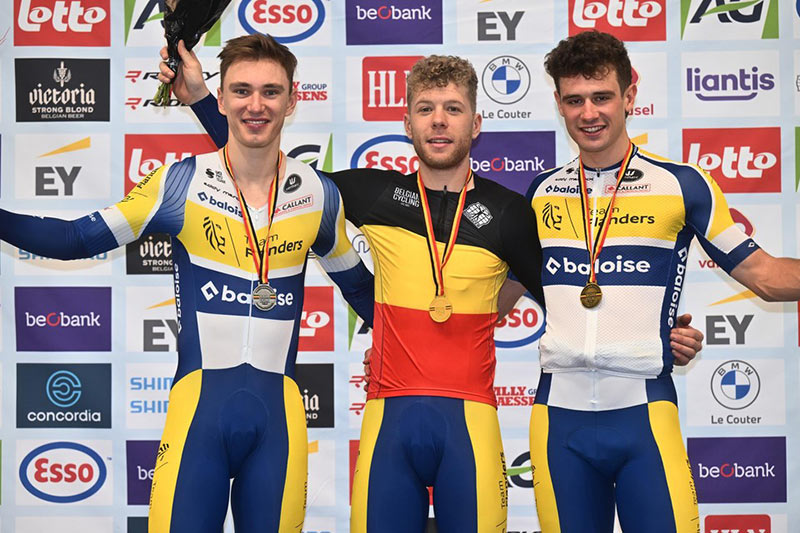 Podium BK baanwielrennen scratch 2023-2024